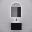 RIVA PARIS Matte Black ARCH LED Shaving Cabinet 605mm