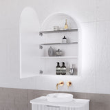 RIVA PARIS Matte White ARCH LED Shaving Cabinet 605mm