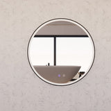RIVA R3 LED Round Frame Mirror 600/800mm Matte Black