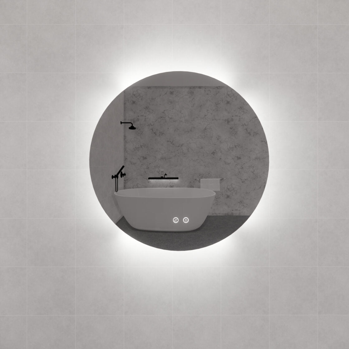 RIVA R4 LED Round Frameless Mirror 600/800mm