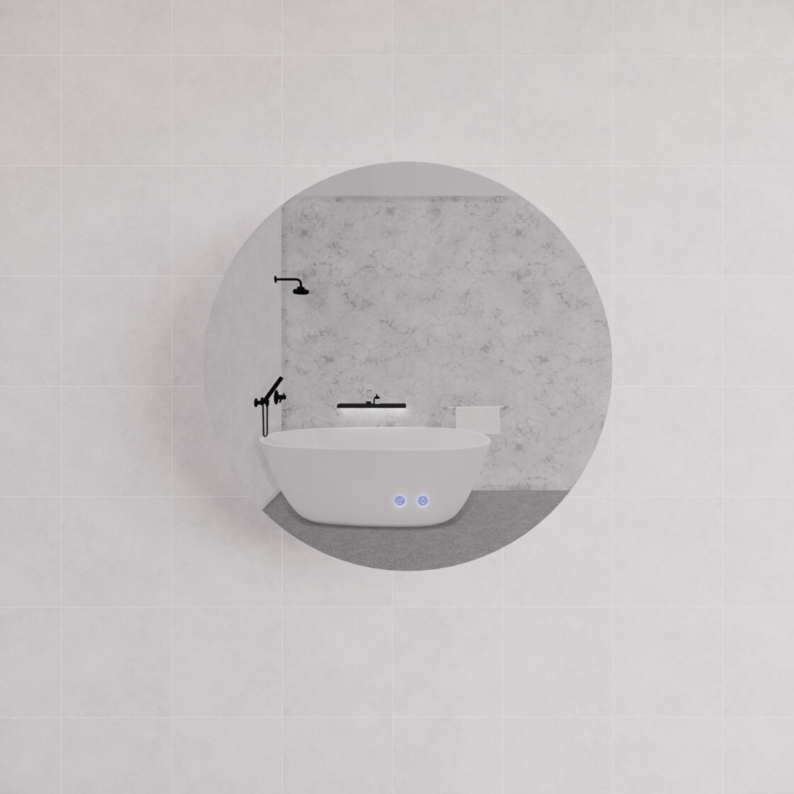 RIVA R4 LED Round Frameless Mirror 600/800mm