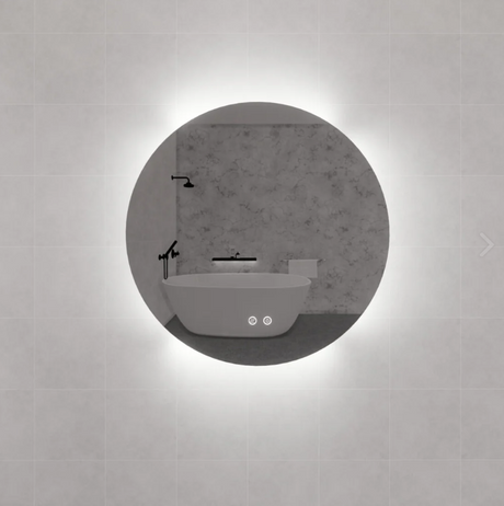 RIVA R4 Round Frameless 3 colors LED Mirror (600/800mm)