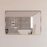 RIVA Rectangle Framed Mirror 900/1200mm - Brushed Gold
