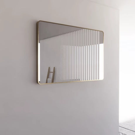RIVA Rectangle Framed Mirror 900/1200mm - Brushed Gold
