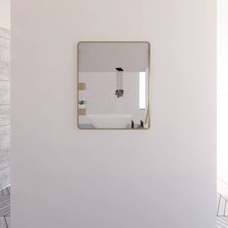 RIVA Rectangle Framed Mirror 900/1200mm - Brushed Gold