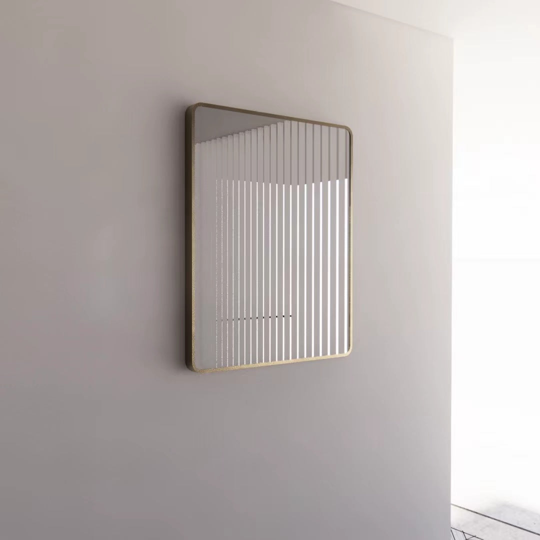 RIVA Rectangle Framed Mirror 900/1200mm - Brushed Gold