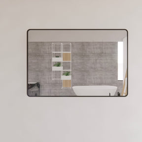 RIVA Rectangle Framed Mirror 900/1200mm - Matte Black