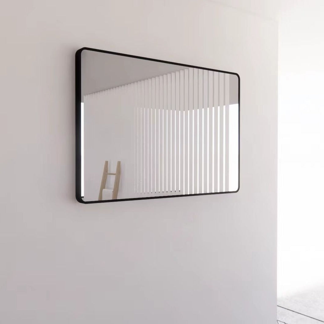 RIVA Rectangle Framed Mirror 900/1200mm - Matte Black