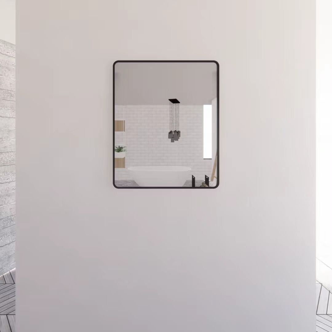 RIVA Rectangle Framed Mirror 900/1200mm - Matte Black