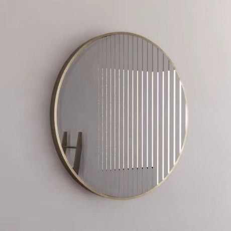 RIVA Round Framed Mirror 600/800mm - Brushed Gold