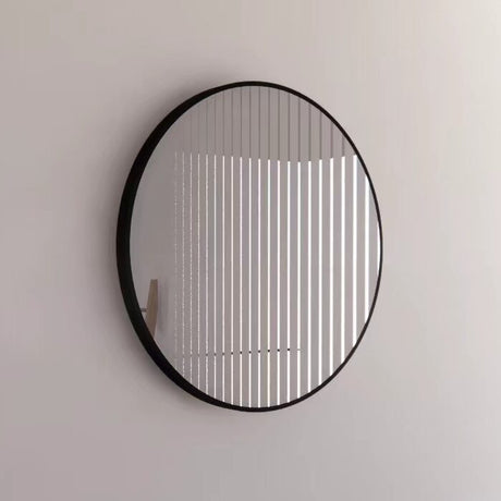 RIVA Round Framed Mirror 600/800mm - Matte Black