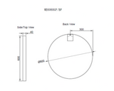 RIVA Round Framed Mirror 600/800mm 