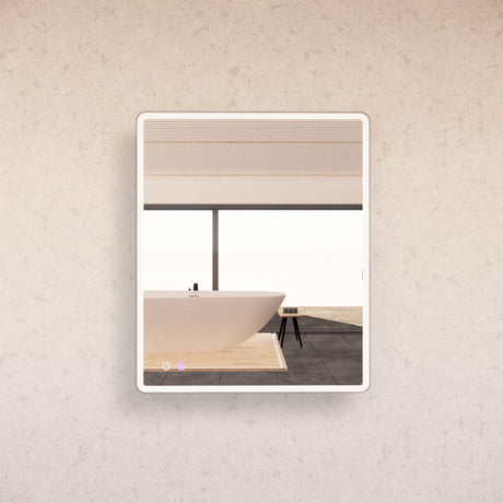 RIVA S4 LED Rectangle Frame Mirror 900/1200mm Brushed Nickel