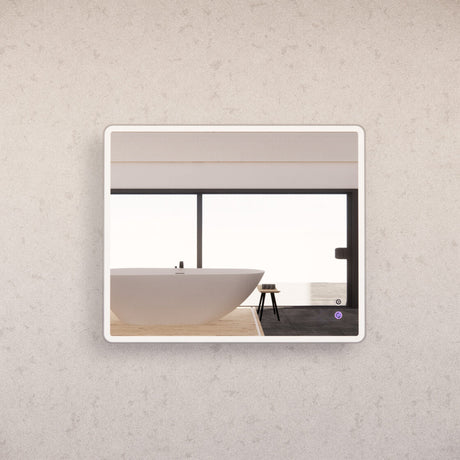 RIVA S4 LED Rectangle Frame Mirror 900/1200mm Brushed Nickel