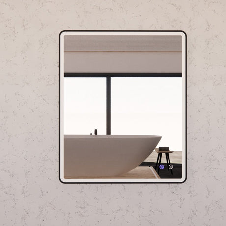 RIVA S4 LED Rectangle Frame Mirror 900/1200mm Matte Black