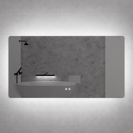 RIVA S5 LED Rectangle Frameless Mirror 500/750/1200/1500mm