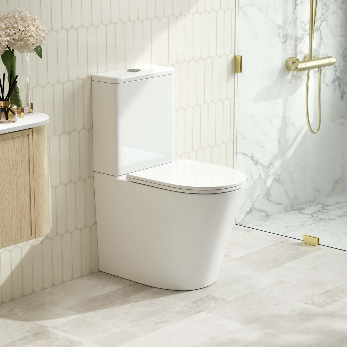 RIVO Back-to-Wall Toilet Suite (Gloss White)