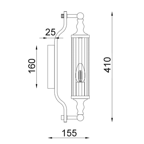 RODILLO: Interior Tubular Clear Glass Wall Lights