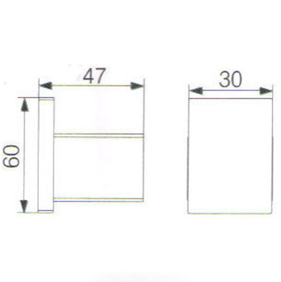 Rosa Robe Hook - Technical Drawing