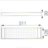 Rosa Shelf Glass (Chrome)