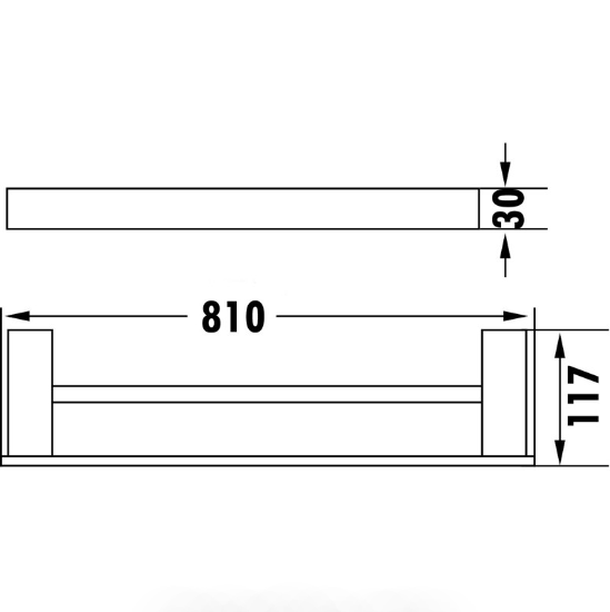 Rosa Towel Rail 750 mm (Matte Black)