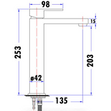Rosa High Rise Basin Mixer