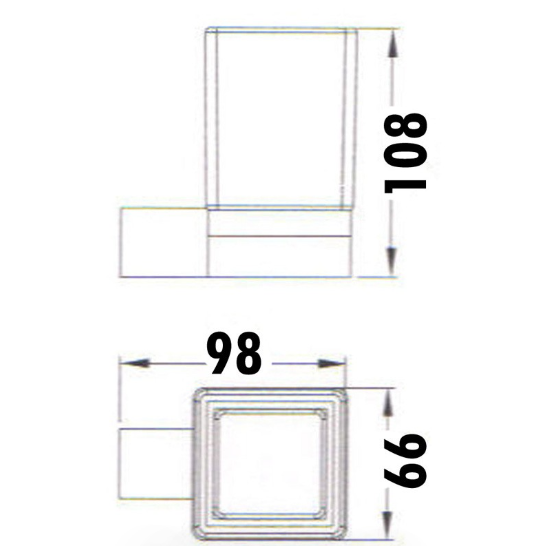 Rosa Tumbler Holder - Matte Black Technical Drawing