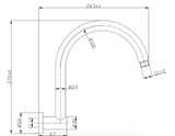 Round Curved Shower Arm (Chrome)