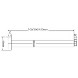 Mica Ceiling Arm - 100mm