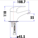 Ruby Basin Mixer 35mm Cartridge (Chrome)