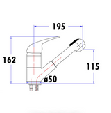 Ruby Pull-out Sink Mixer (Chrome)