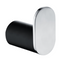 RUSHY Round Robe Hook - Black & Chrome