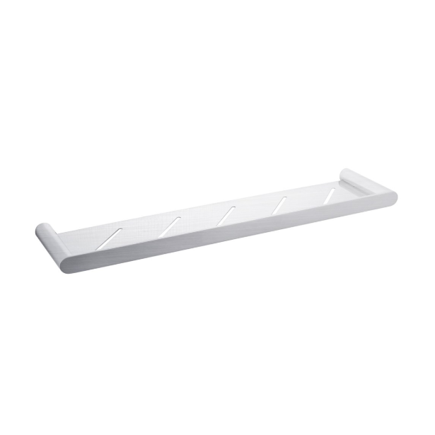 RUSHY Round Stainless Steel Shelf - Brushed Nickel