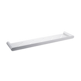 RUSHY Round Stainless Steel Shelf - Brushed Nickel