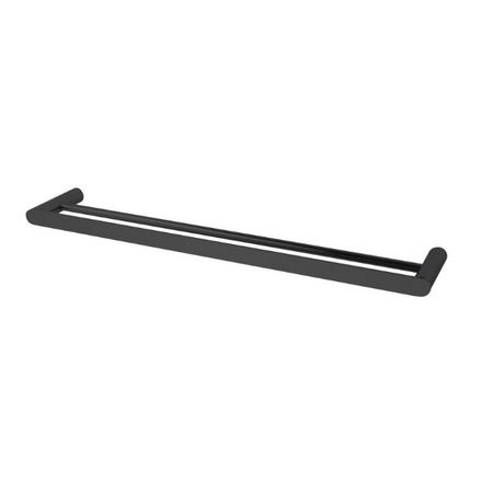 RUSHY Double Towel Rail 800mm - Black