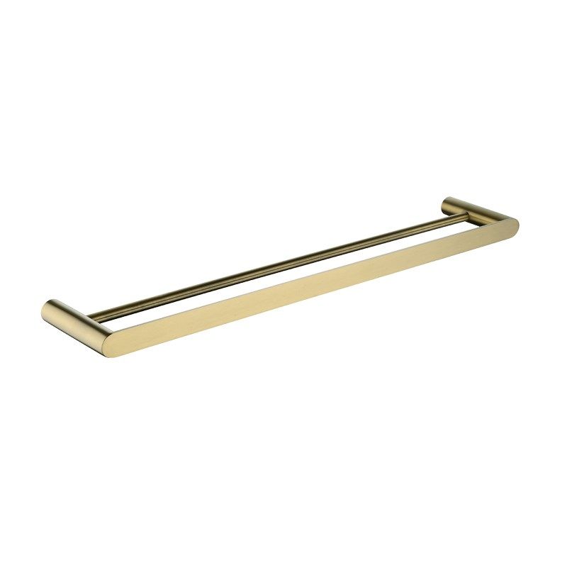 RUSHY Double Towel Rail 600mm - Brushed Brass