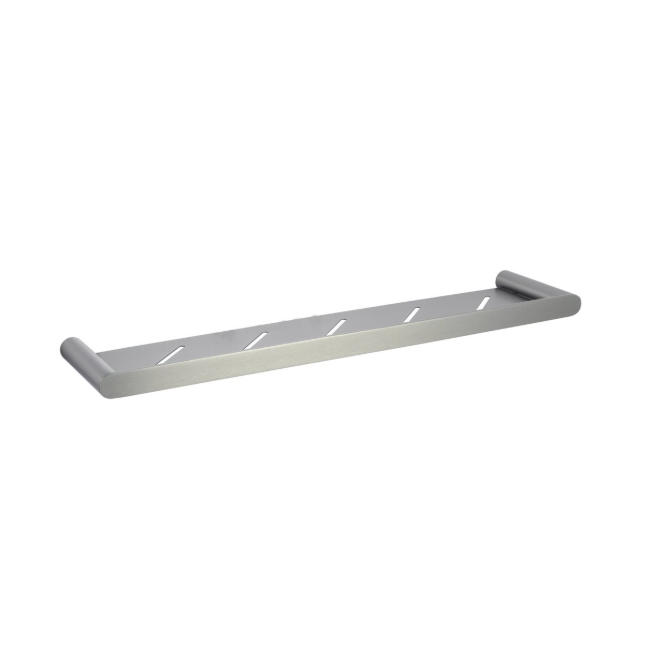 RUSHY Round Stainless Steel Shelf - Brushed Gun Metal