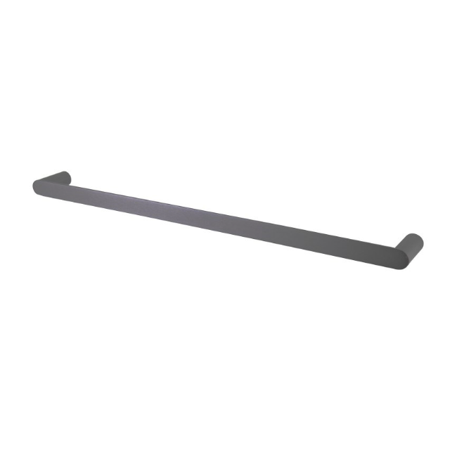 RUSHY Single Towel Rail 800mm - Brushed Gun Metal
