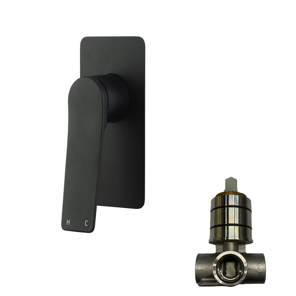 RUSHY Square Shower Mixer - Black