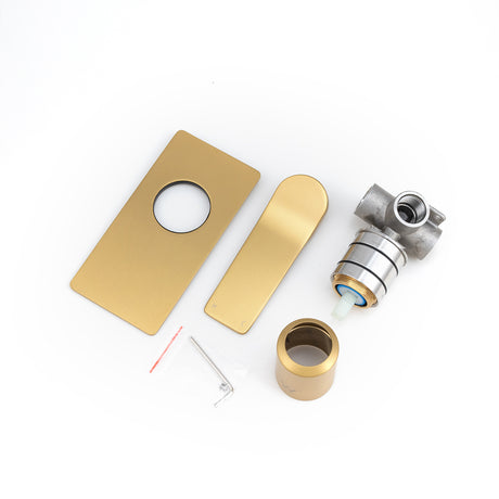 RUSHY Square Shower Mixer - Brushed Brass