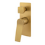 RUSHY Square Wall Mixer With Diverter - Brushed Brass