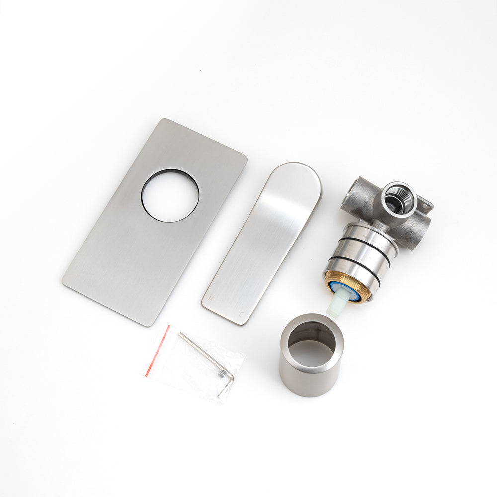 RUSHY Square Shower Mixer - Brushed Nickel
