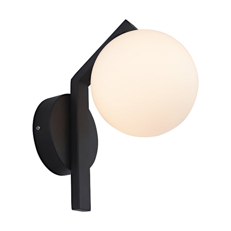 Rayna Rated 1lt Wall Light Black IP44
