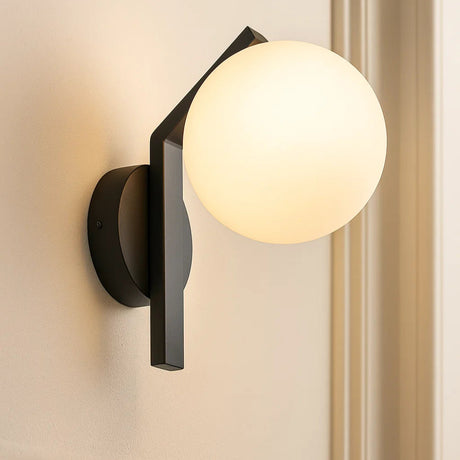 Rayna Rated 1lt Wall Light Black IP44