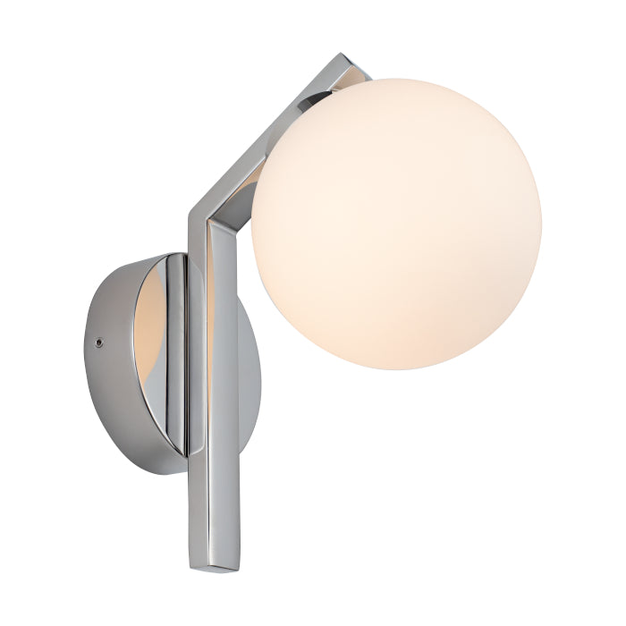 Rayna Rated 1lt Wall Light Chrome IP44