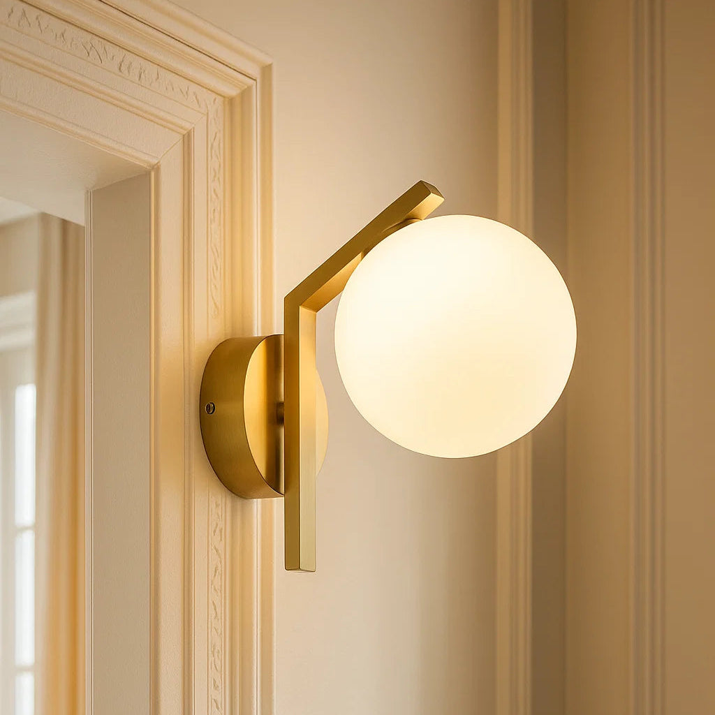 Rayna Rated 1lt Wall Light Gold IP44