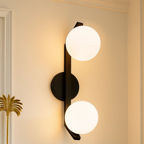 Rayna Rated 2lt Wall Light Black IP44