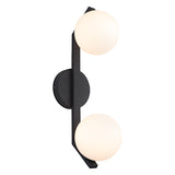 Rayna Rated 2lt Wall Light Black IP44