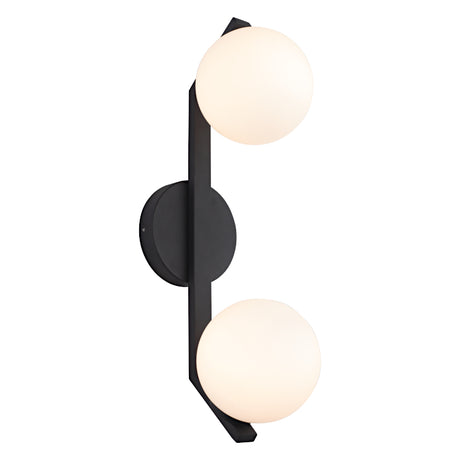 Rayna Rated 2lt Wall Light Black IP44