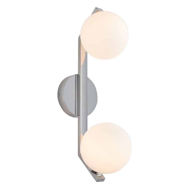 Rayna Rated 2lt Wall Light Chrome IP44